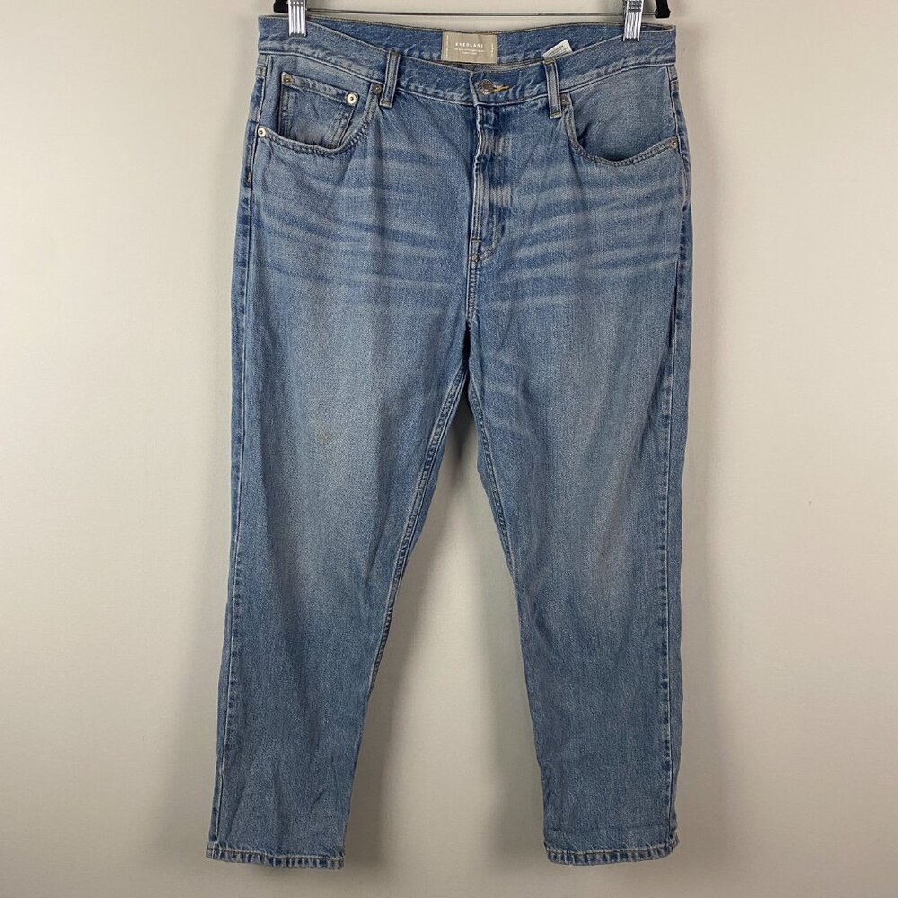 Everlane The Super-Soft Straight Leg Jean Size 32 Blue Organic Cotton Tencel